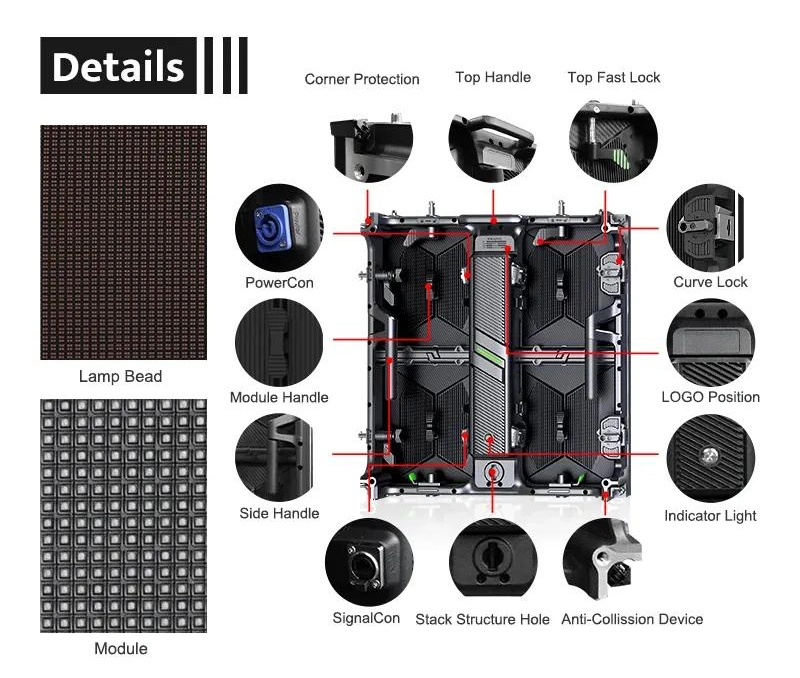 Hot Sale Full Color P3.91 P4.81 Indoor Outdoor Rental LED Display Screen