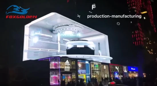 P4 extérieur 3D publicité LED affichage 360 ​​degrés visualisation Transparent numérique flexible location publicité étanche vidéo mur LED TV Pantallas panneau écran